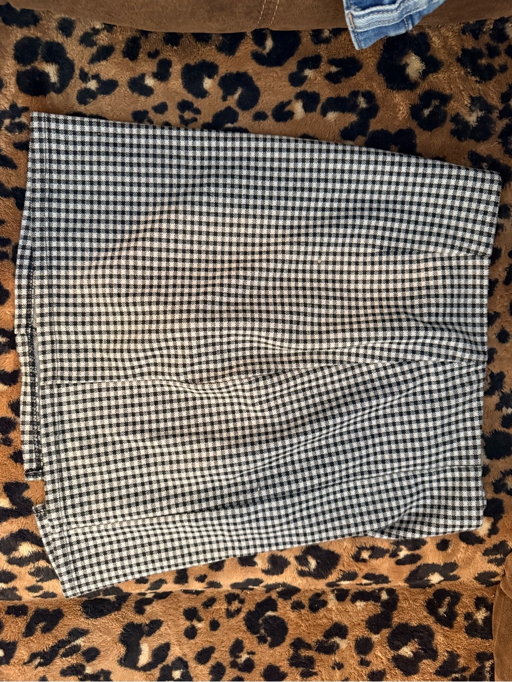 Forever 21 Black and White Gingham Mini Skirt